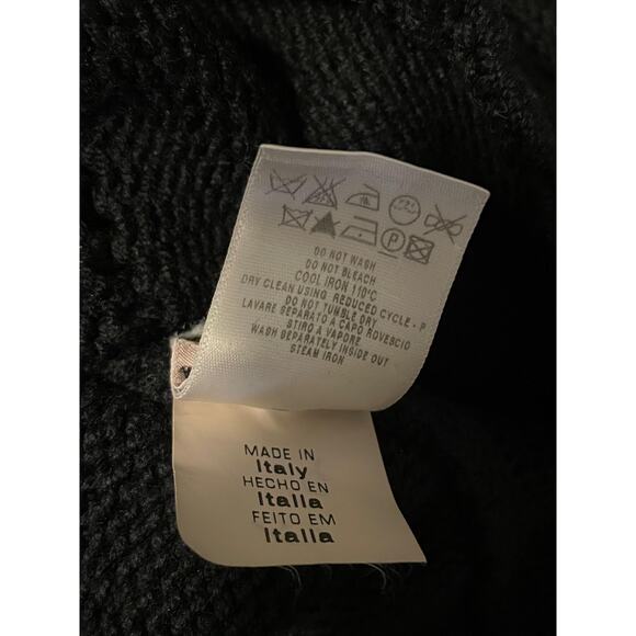 RED Valentino Sweater Womens 44 Black Wool Belted Button Front Long Cardigan - Picture 5 of 9